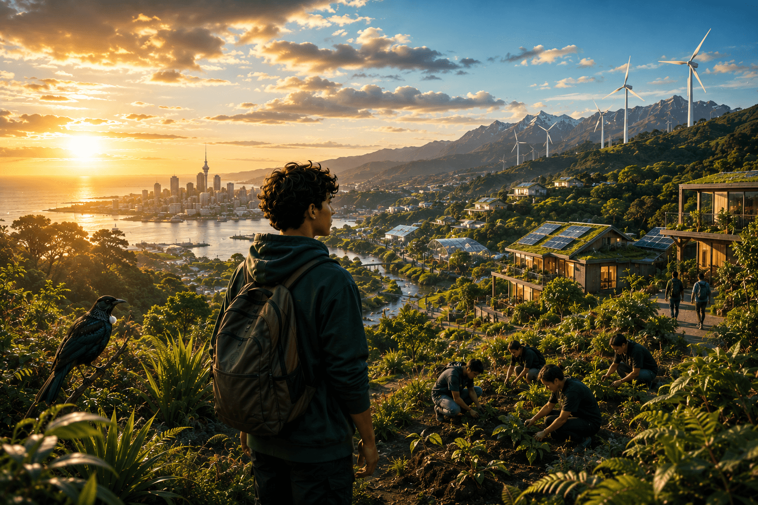 NZ hilltop vista, inquiry learning in Aotearoa